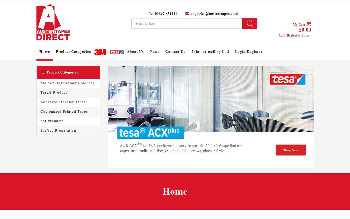 Austen Tapes Ltd Website