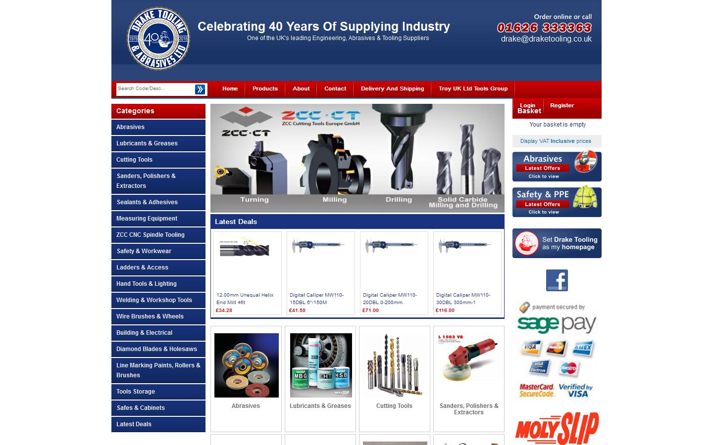 Drake Tooling & Abrasives Ltd Website