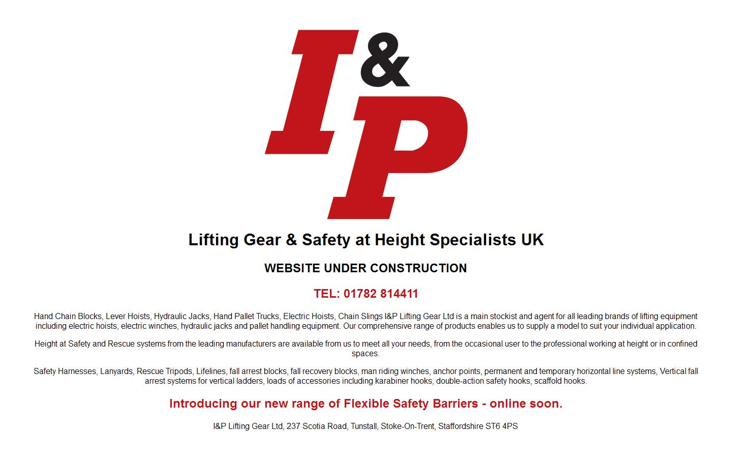 I & P Lifting Gear Website