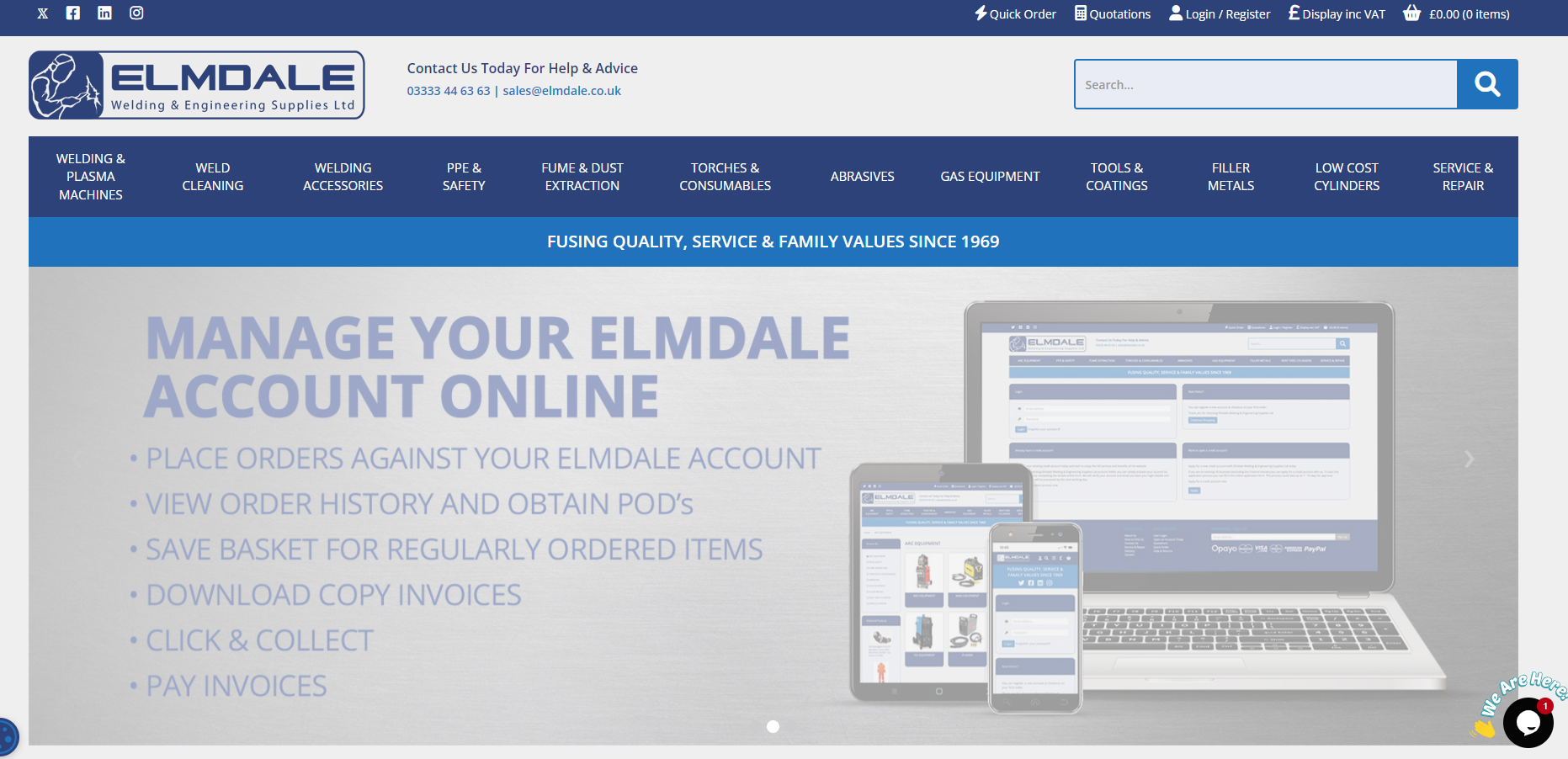 Elmdale Welding & Engineering Supplies Website