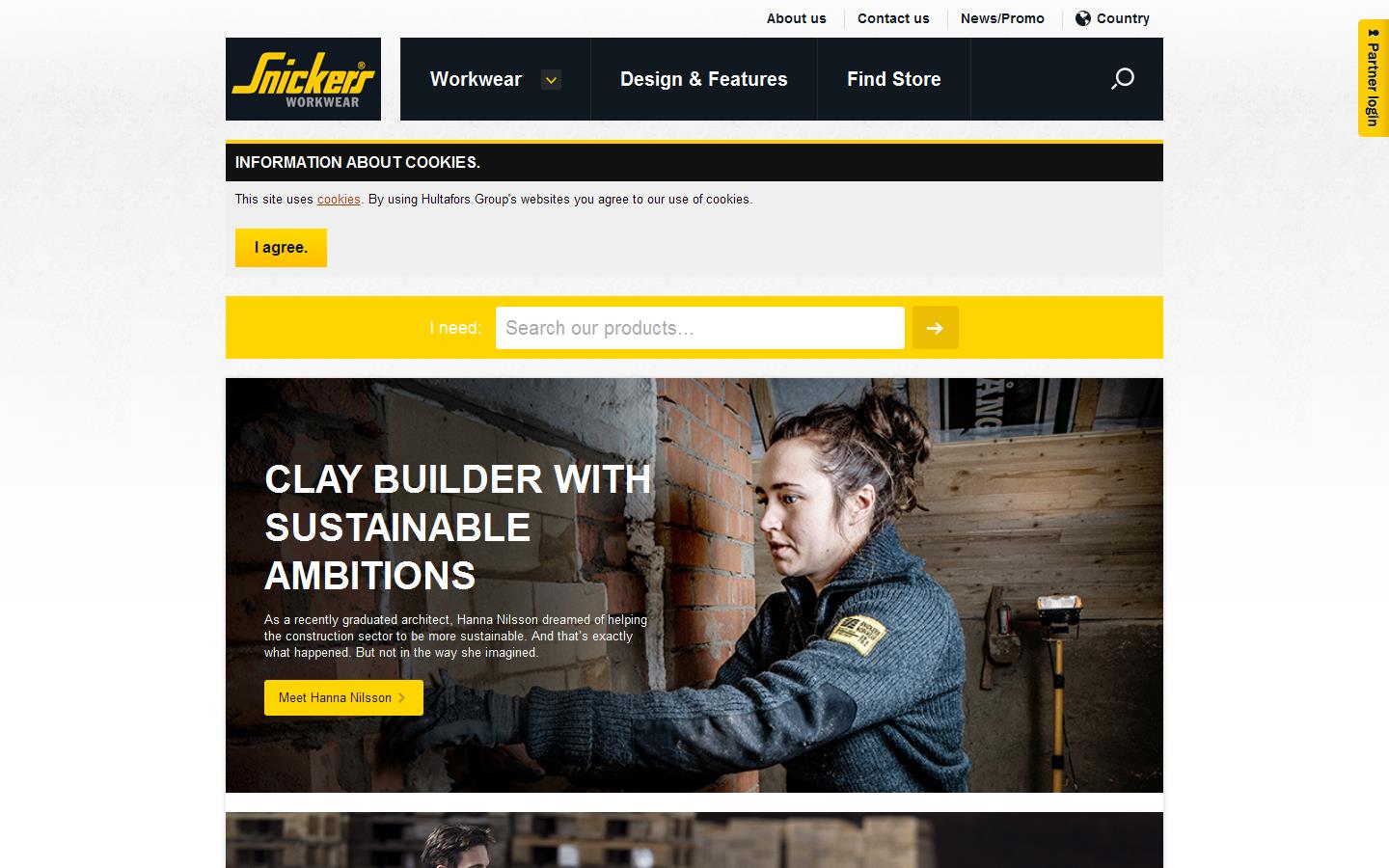 Snickers Workwear Website