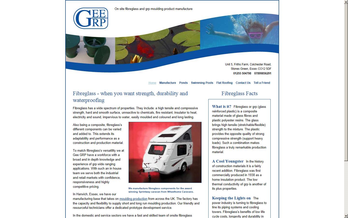 Gee-Grp Fibreglassing Website