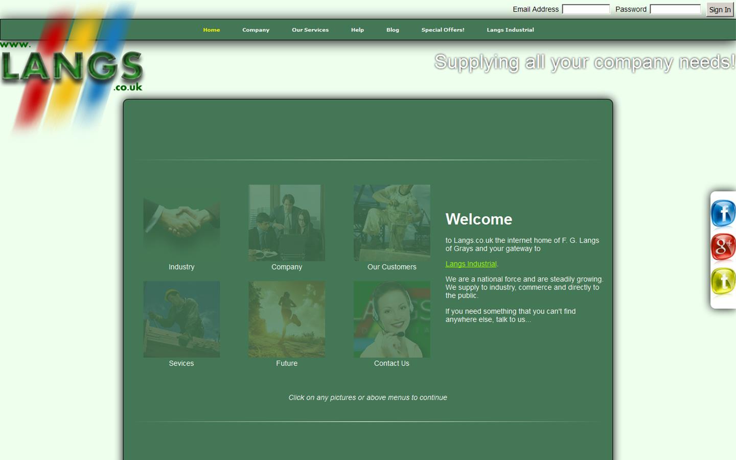 F G Lang Grays Ltd Website