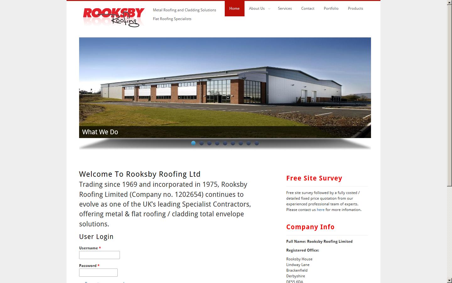 Rooksby Roofing Ltd Website