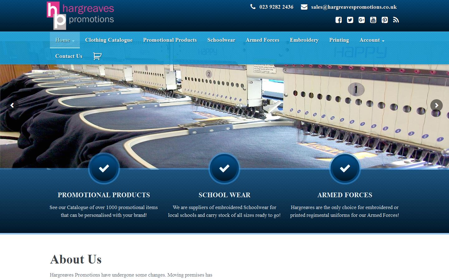 Hargreaves Promotions Website