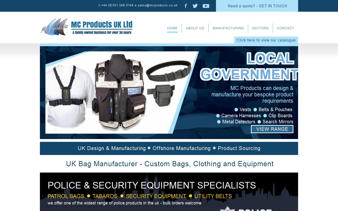 MC Products UK Ltd Website