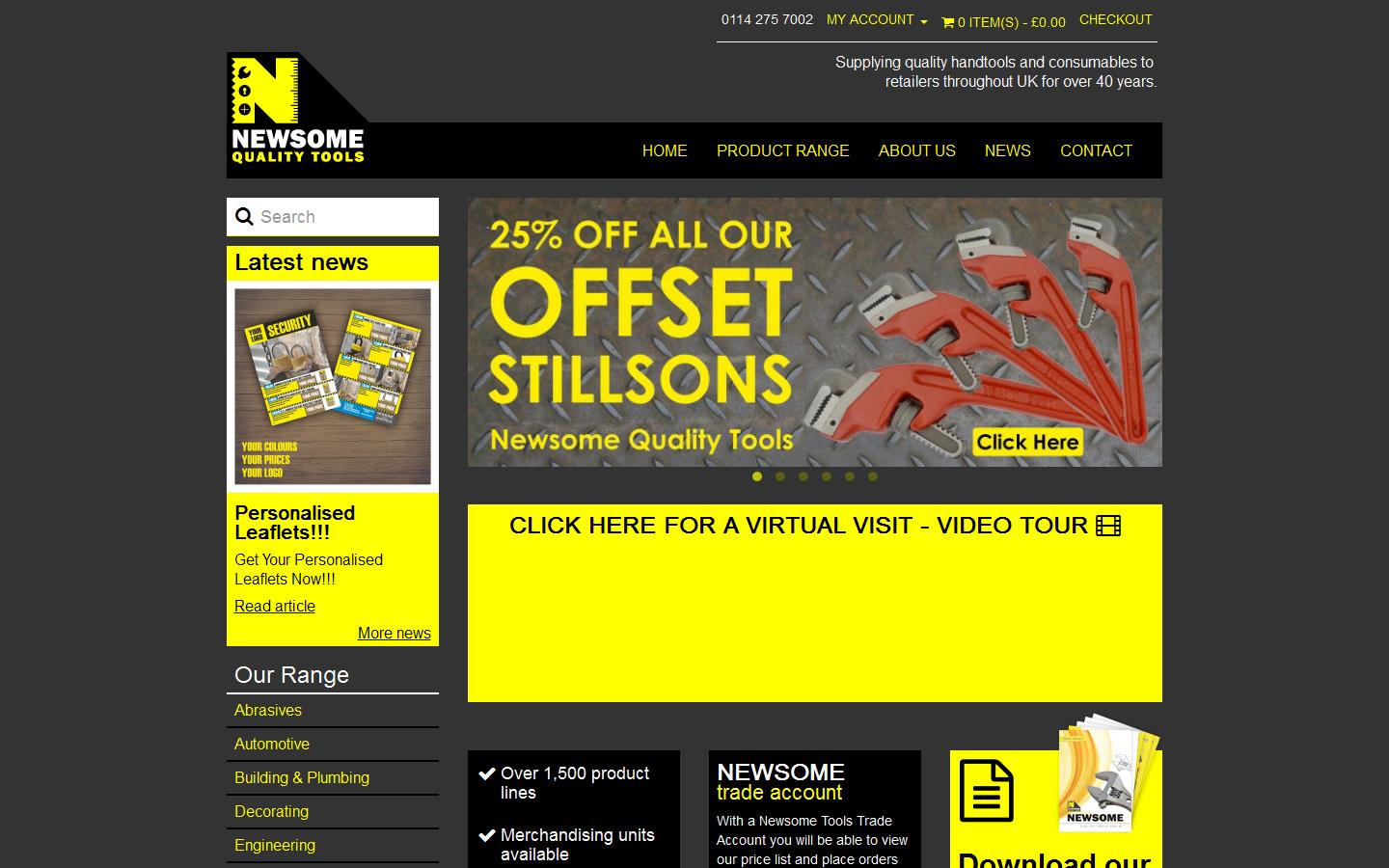 J Newsome Tools Ltd Website
