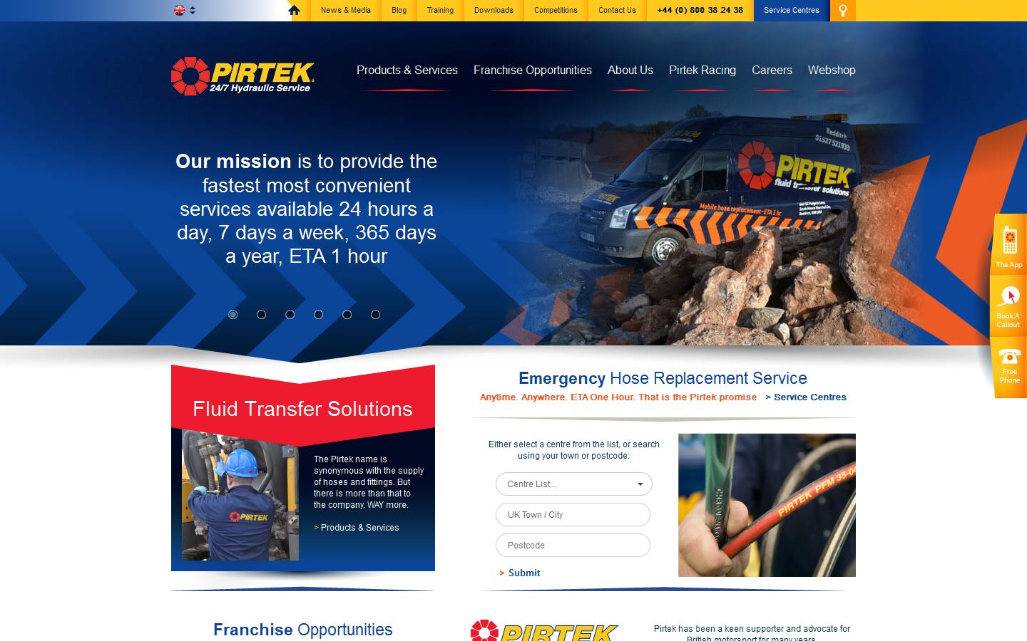 Pirtek Ltd Website