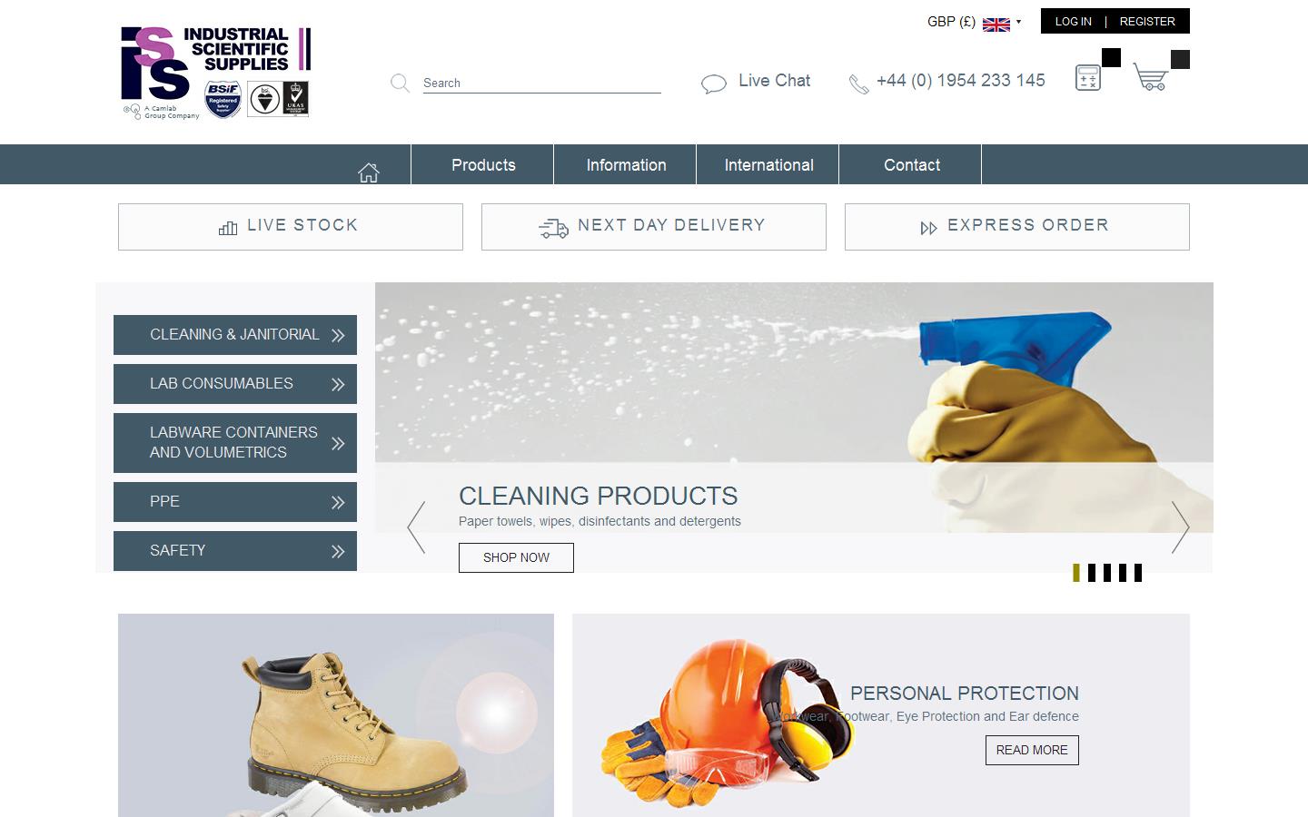 Industrial & Scientific Supplies Website