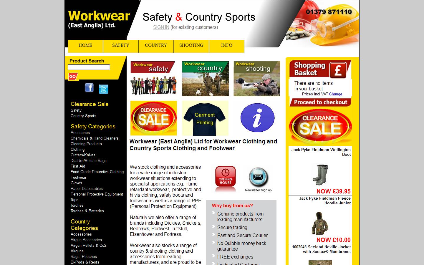 Workwear East Anglia Ltd Website