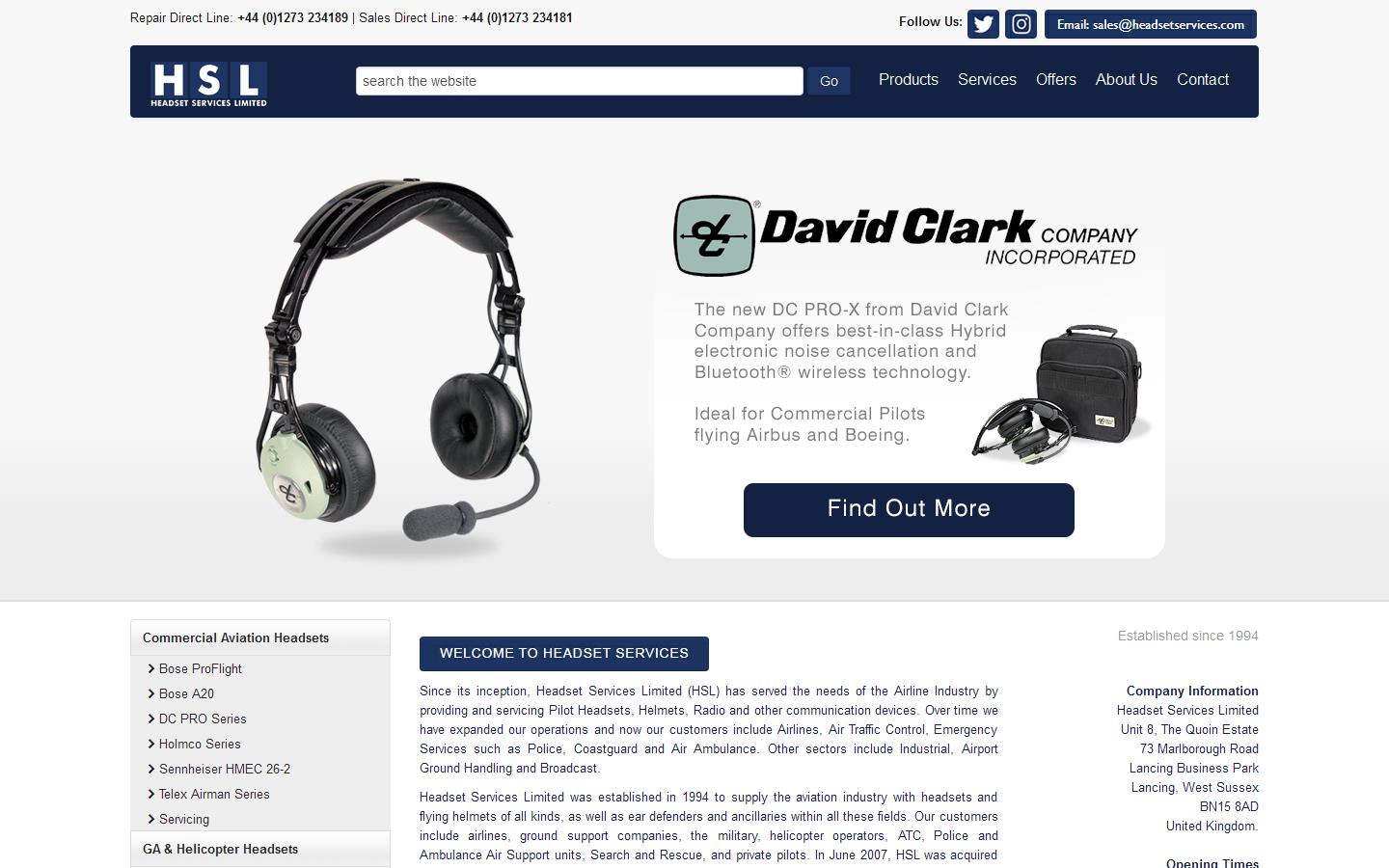Headset Services Ltd Website