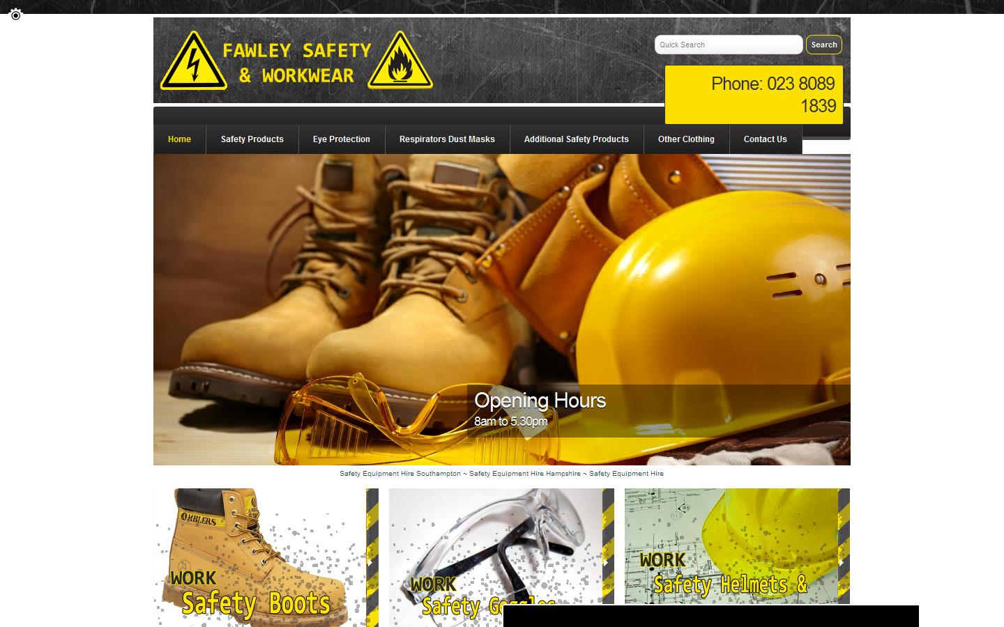 Fawley Safety & Workwear Website