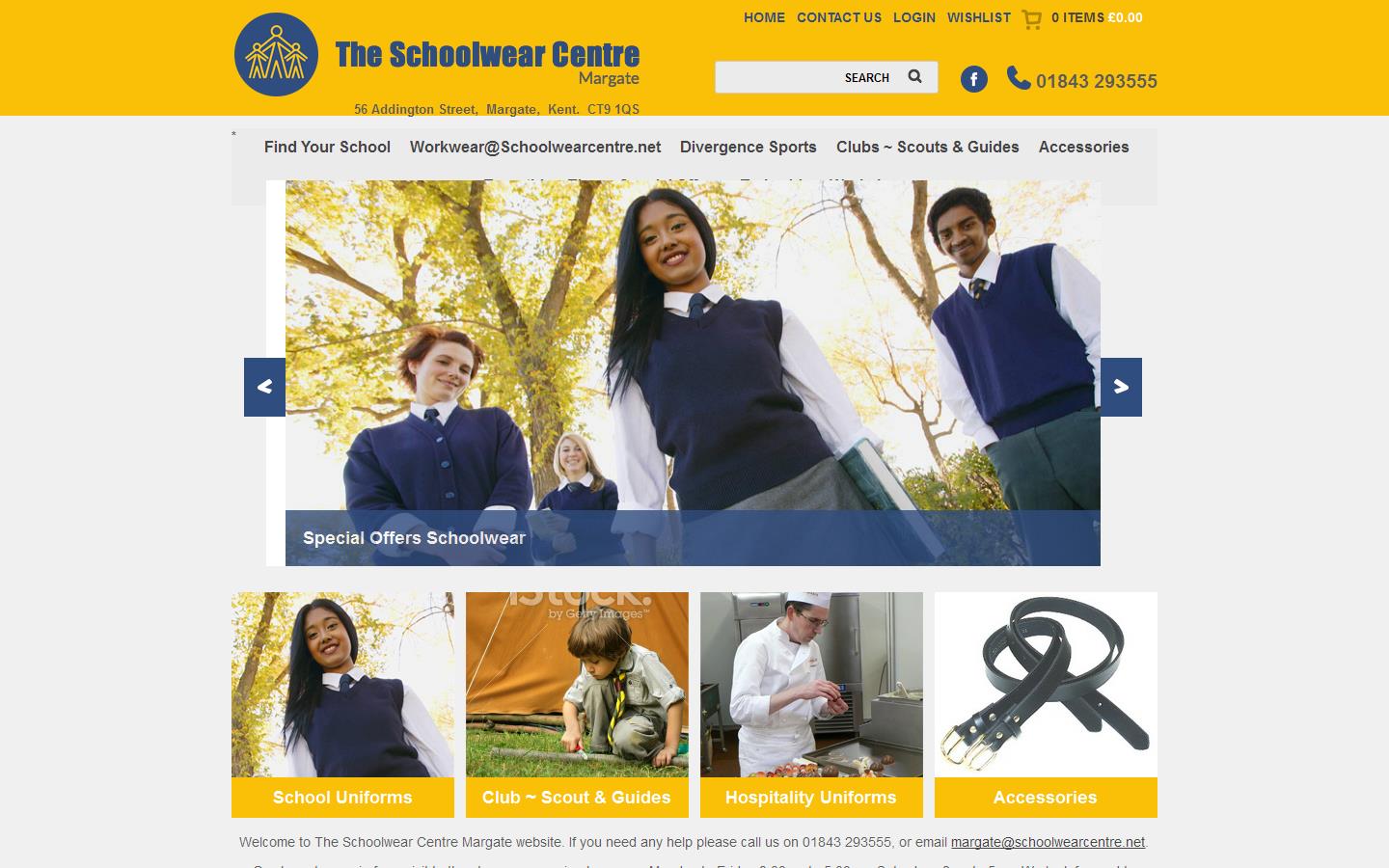 The Schoolwear Centre Margate Ltd Website