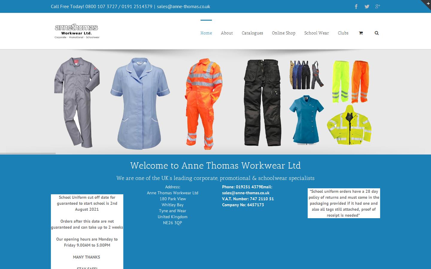 Anne Thomas Work Wear Website