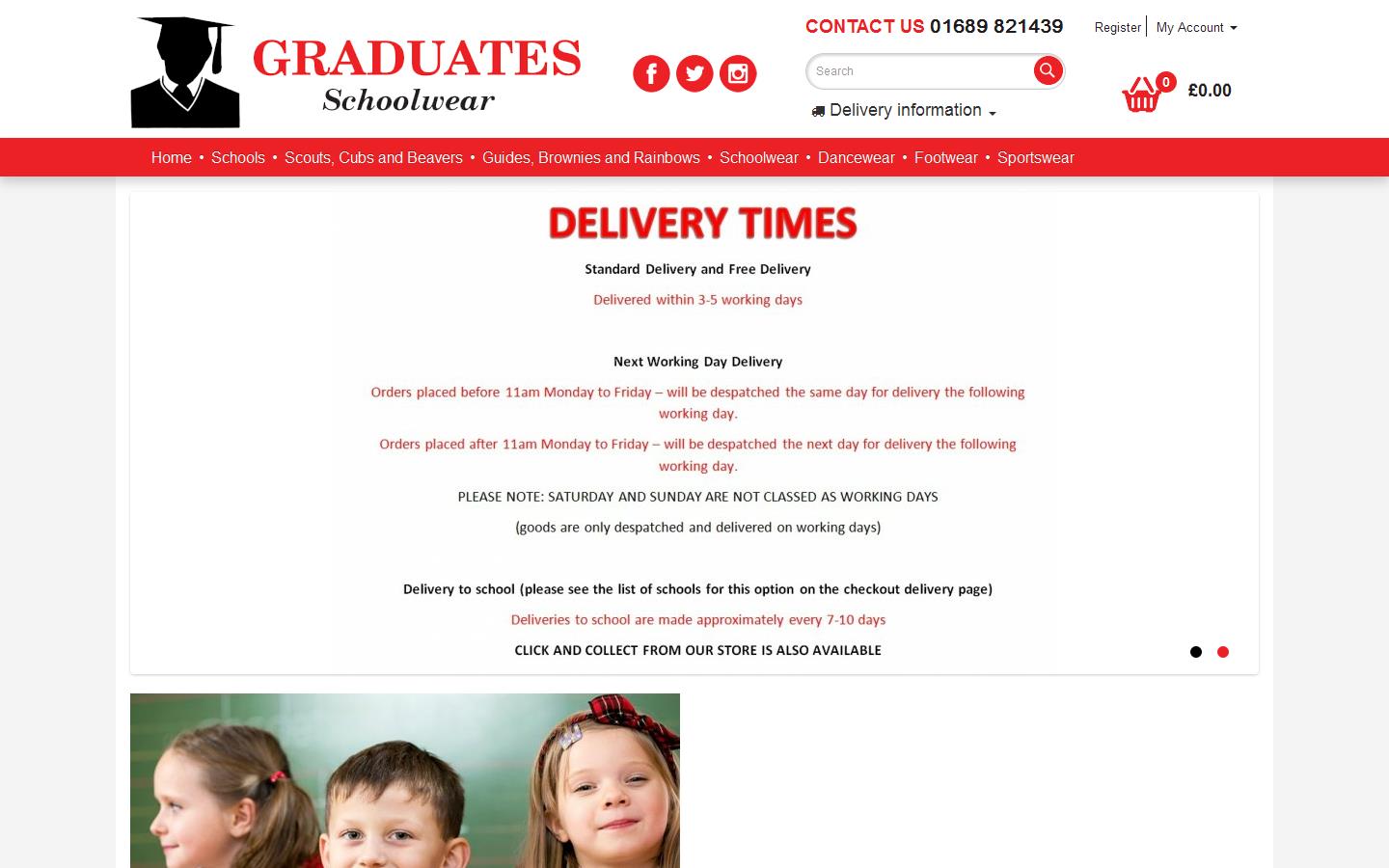 Graduates Schoolwear Website