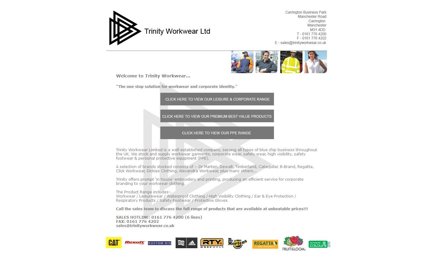 Trinity Workwear Ltd Website