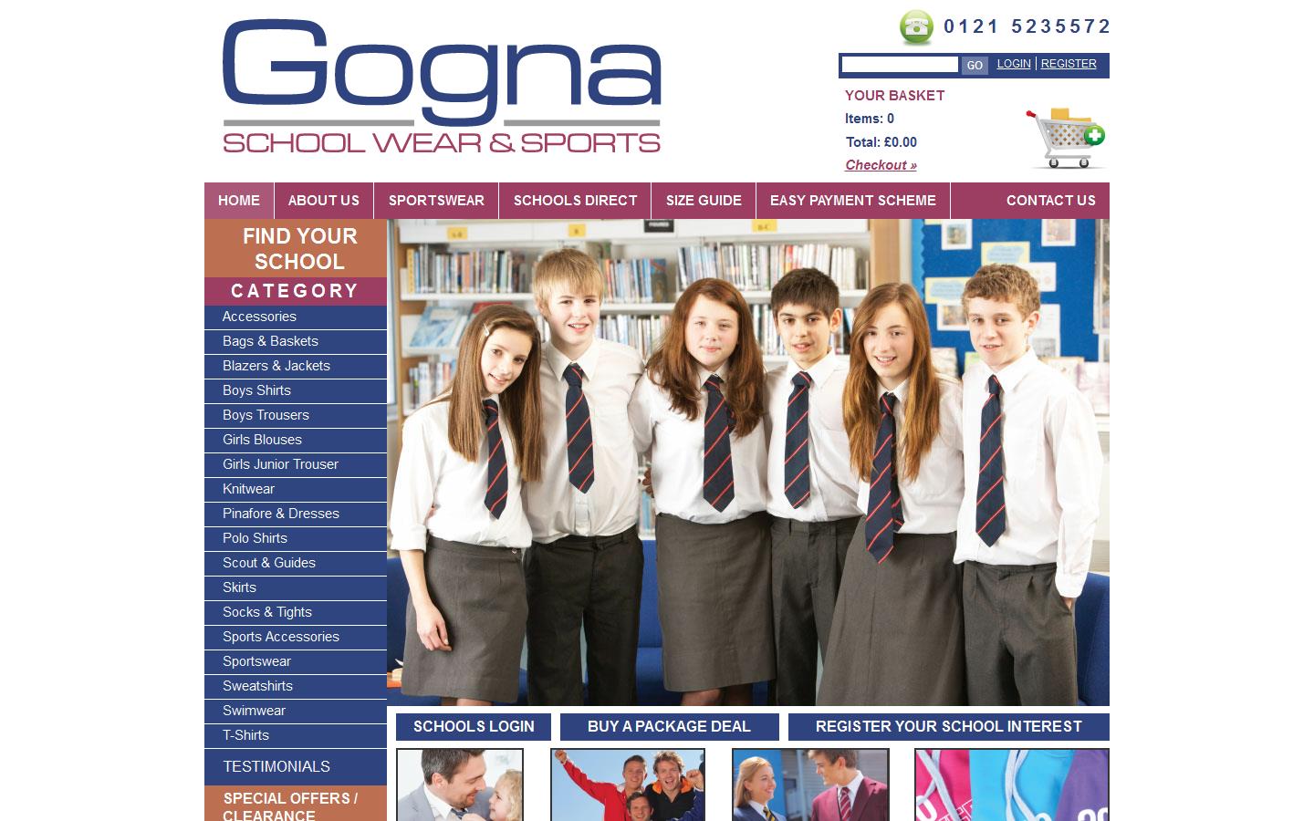Gogna Schoolwear & Sports Website