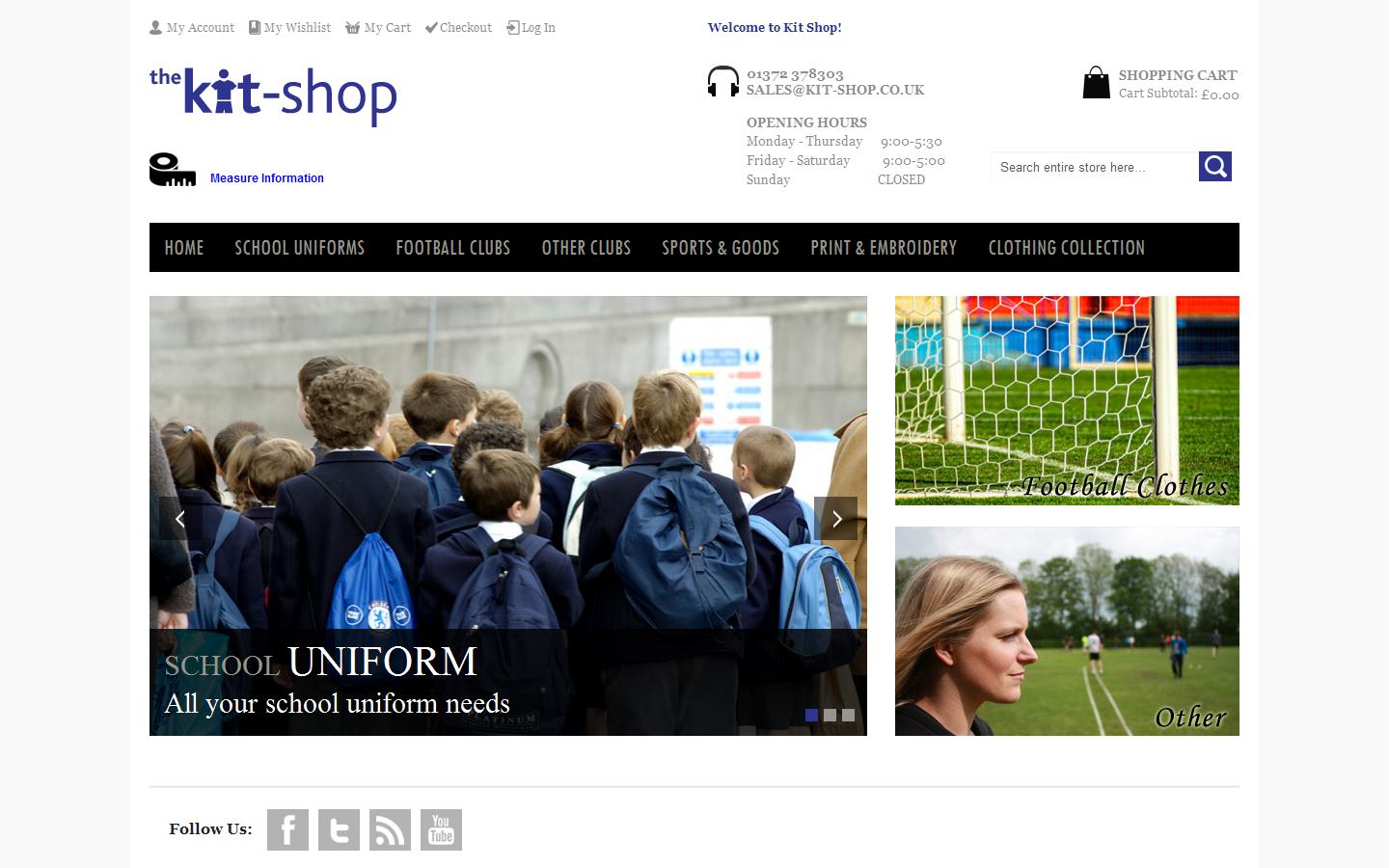 The Kit-shop Website