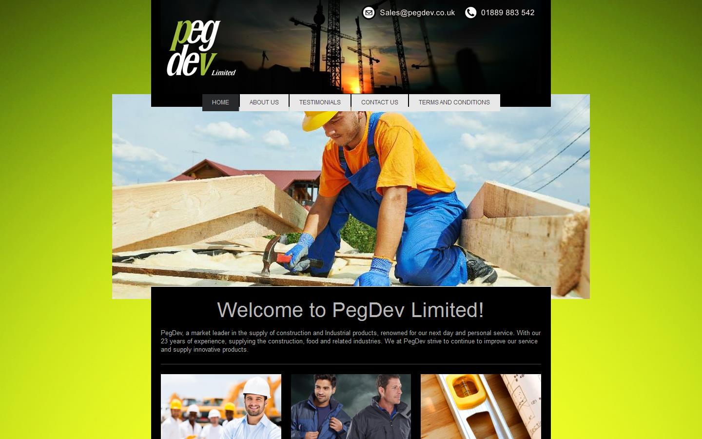 Pegdev Ltd Website