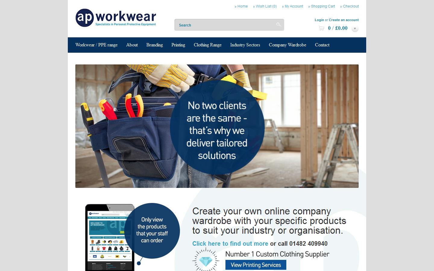 A P Work Wear Website