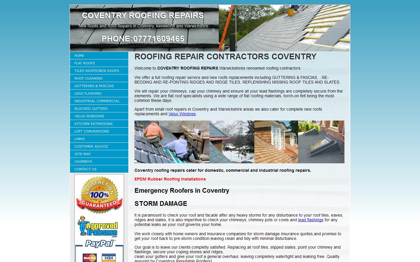 Accredited Roofing Coventry Website