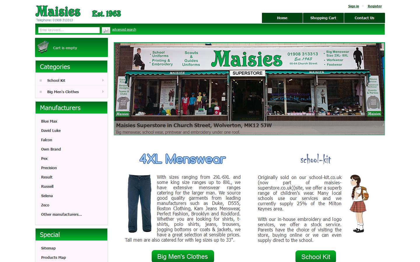 Maisies Superstore Website
