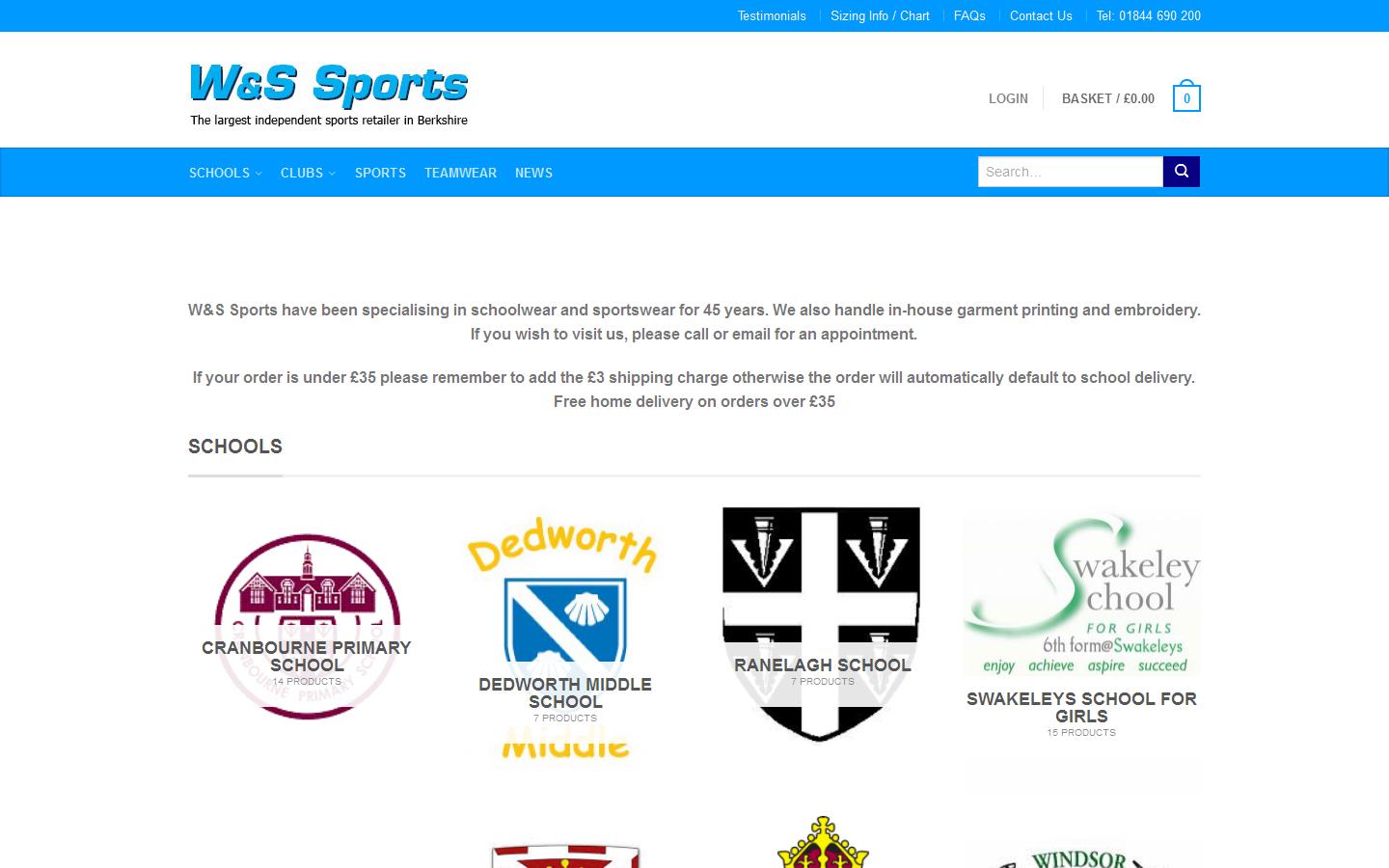 W & S Sports Website