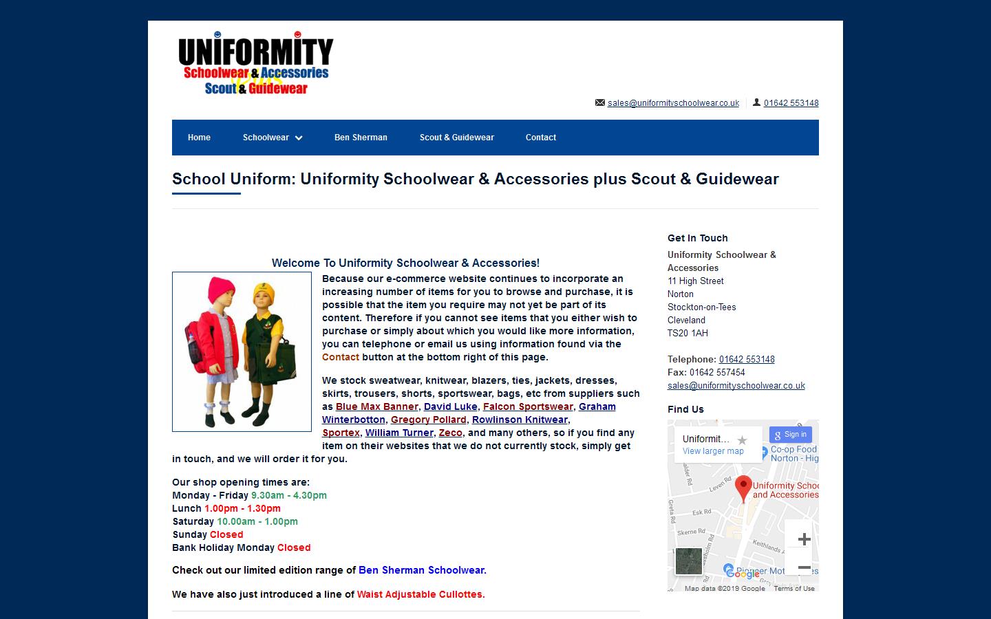 Uniformity Schoolwear Website