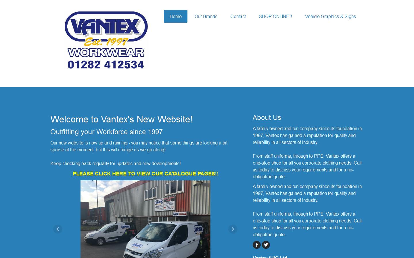 Vantex UK Ltd Website