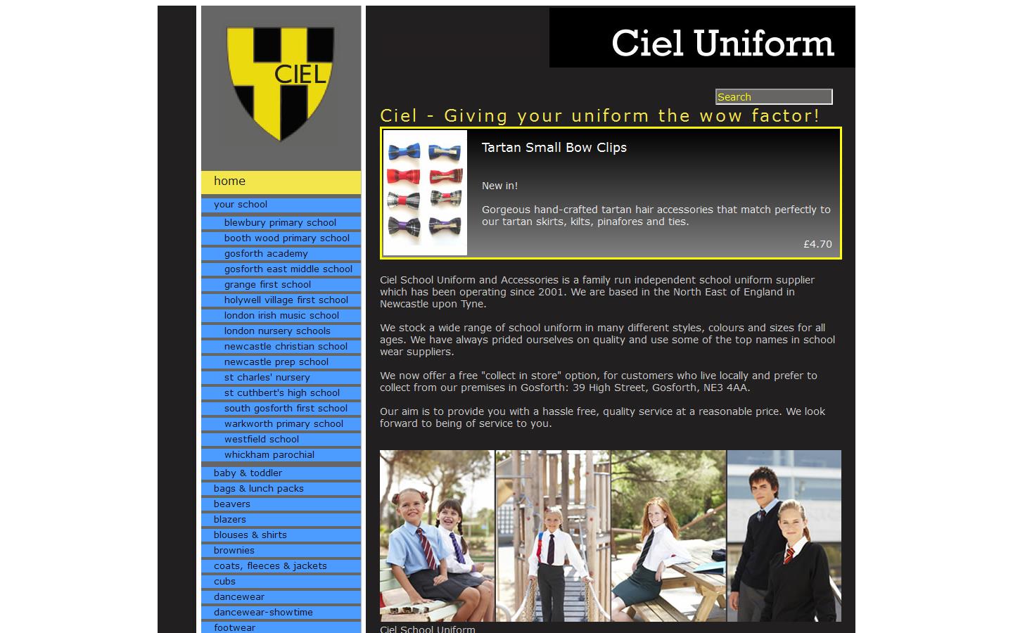 Ciel Uniforms Website
