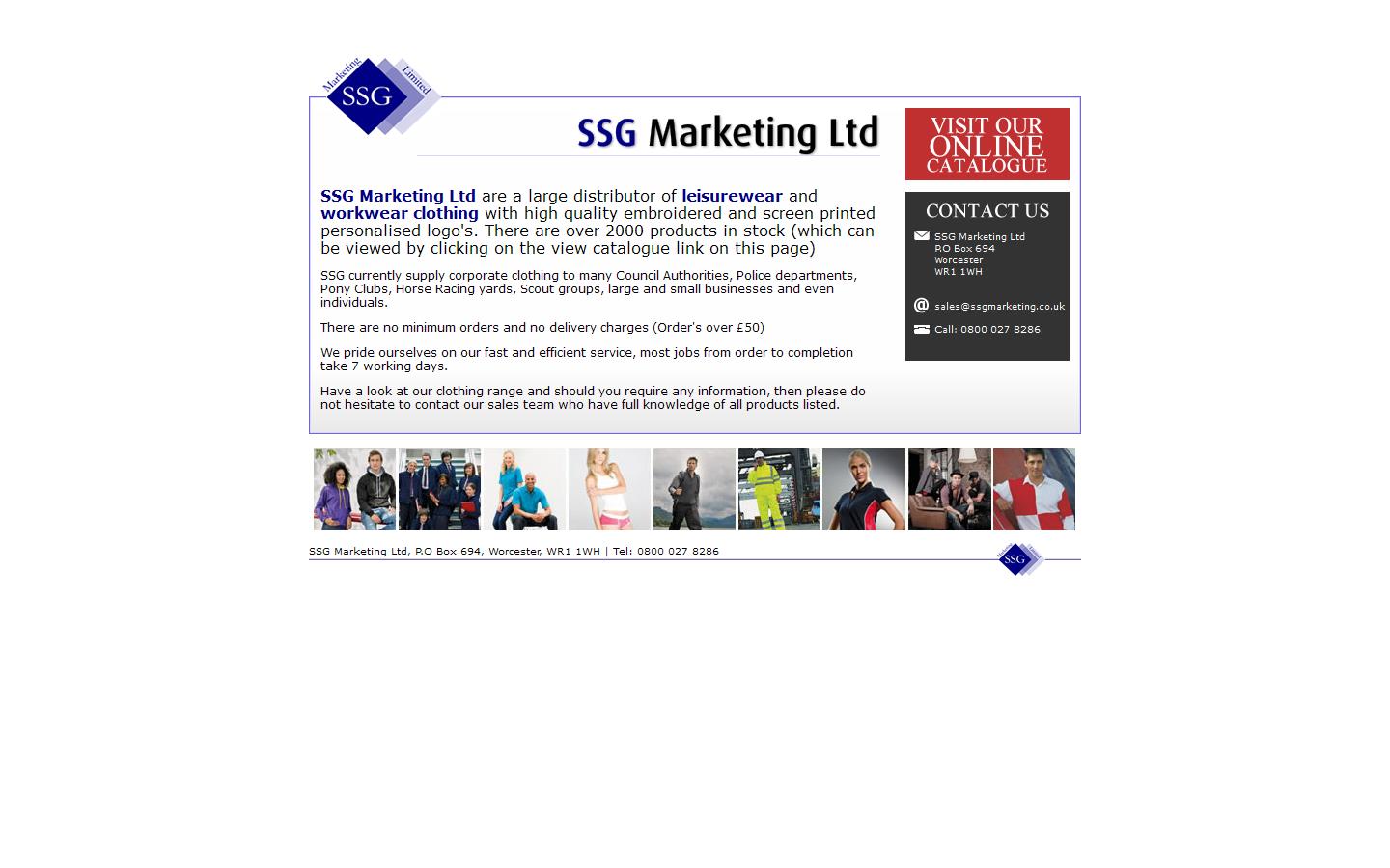 S S G Marketing Ltd Website