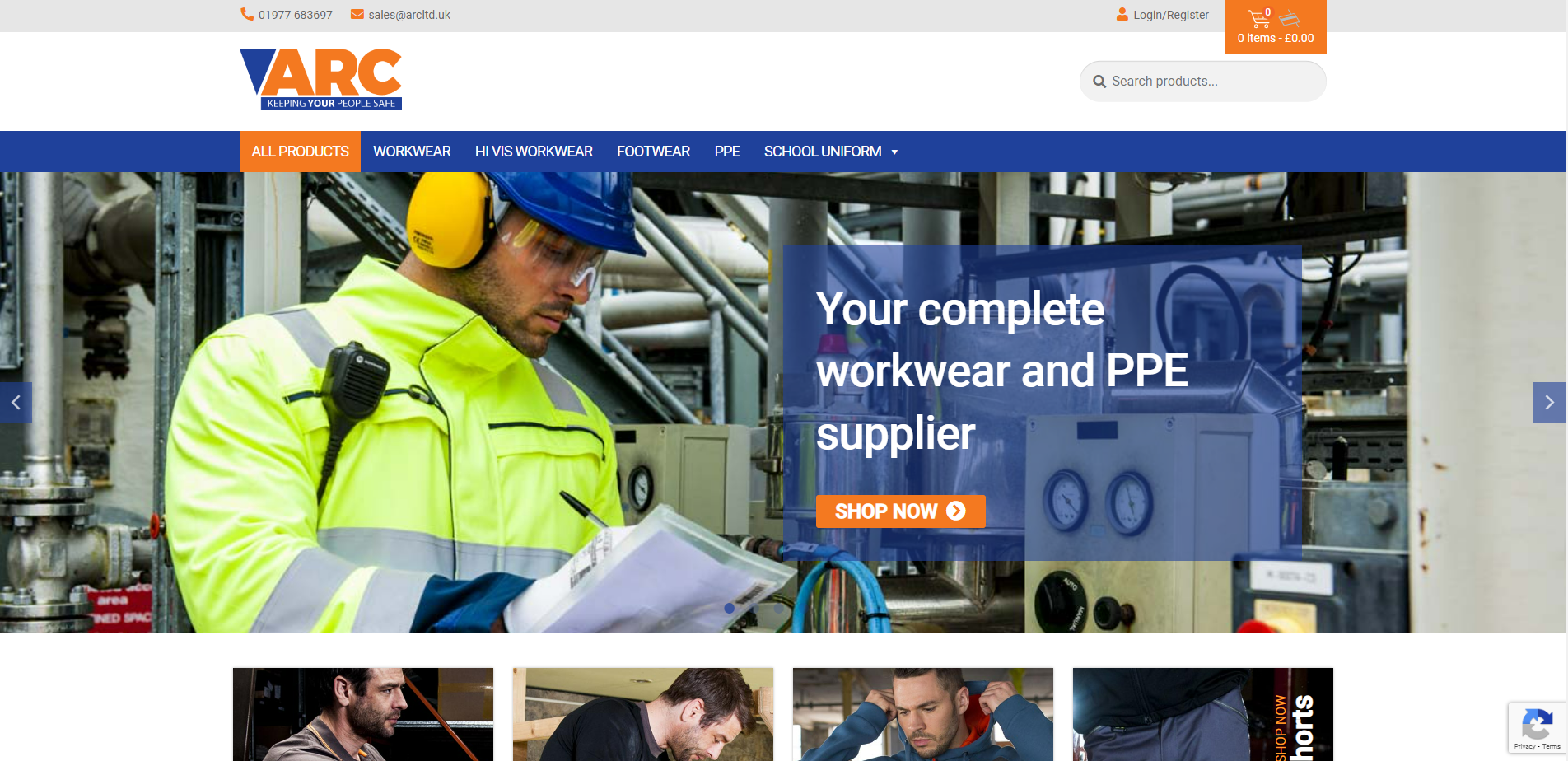 ARC Workwear Website