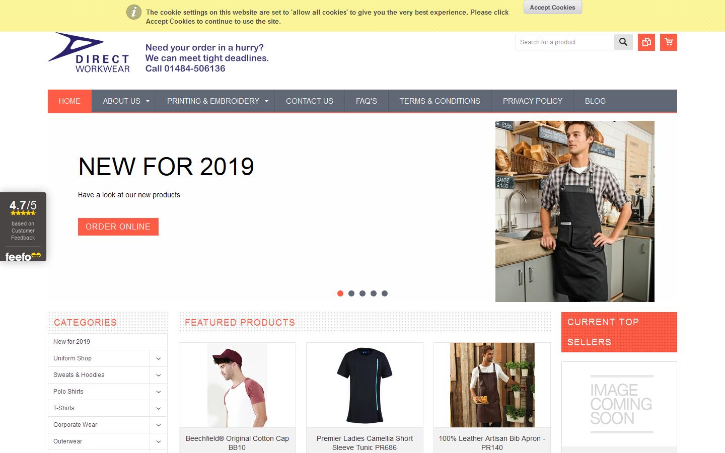 Direct Workwear Website