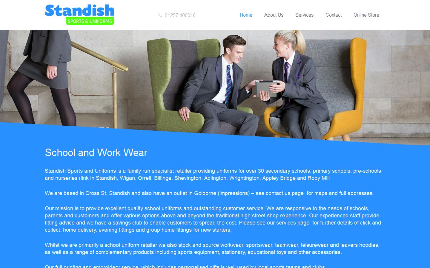 Standish Sports & Uniforms Website