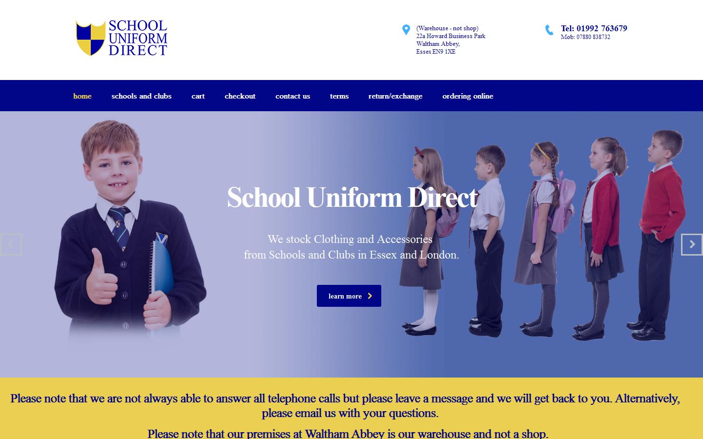 School Uniform Direct Website