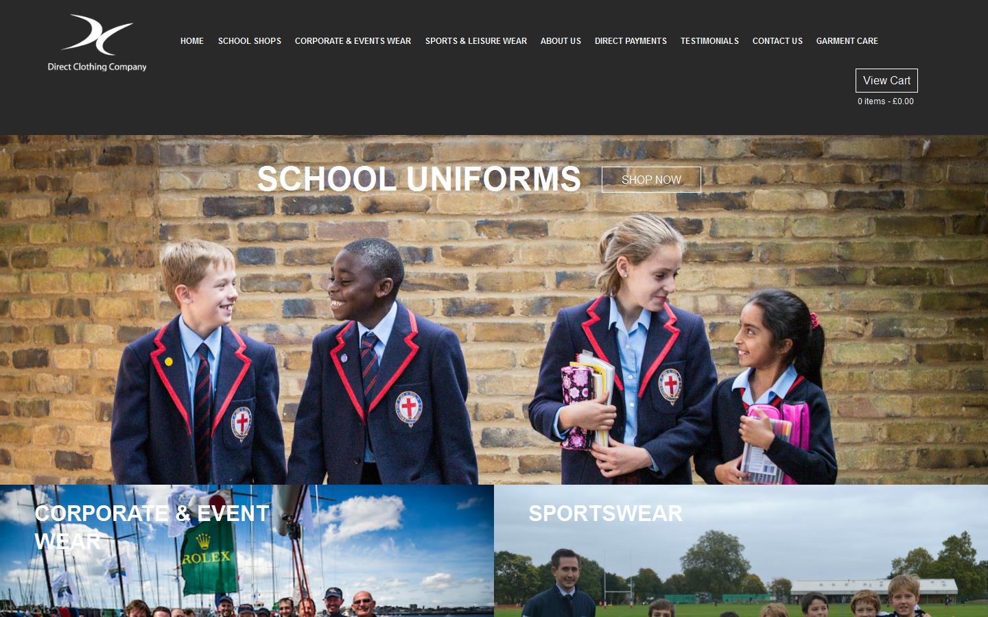 Direct Clothing Company Website