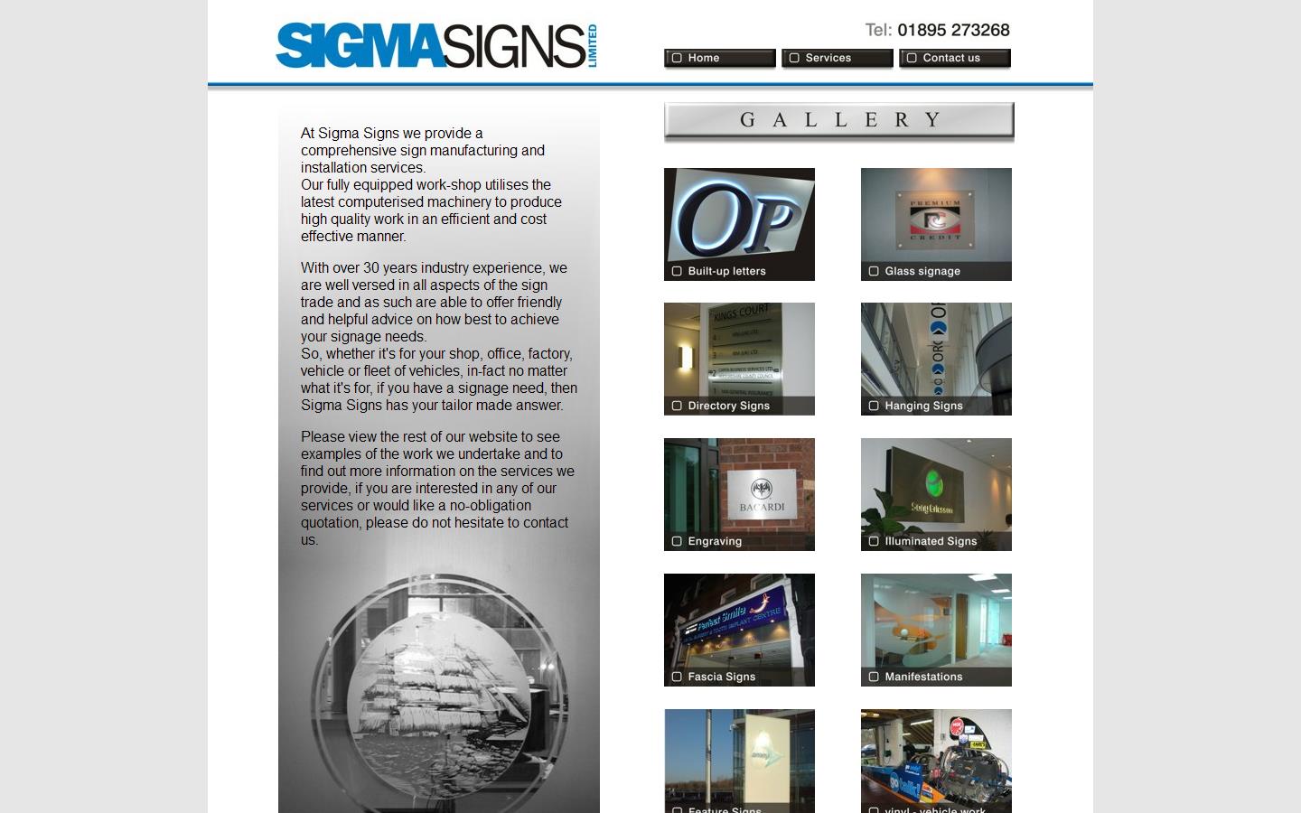 Sigma Signs Ltd Website