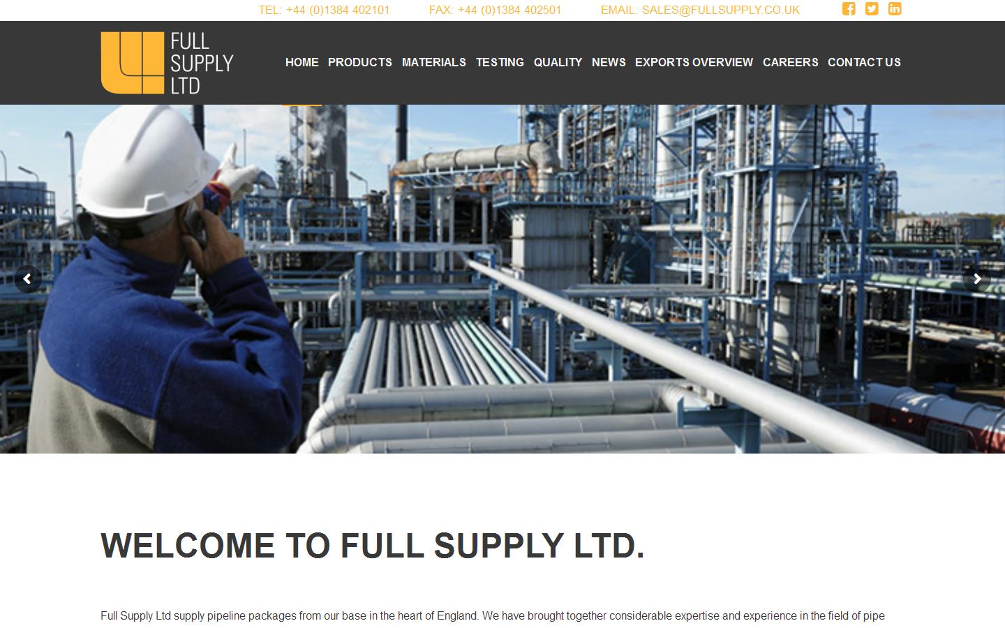 Full Supply Ltd Website
