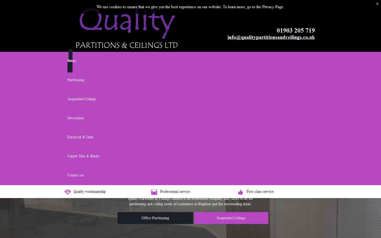 Quality Partitions & Ceilings Website