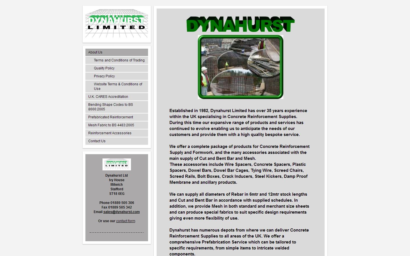 Dynahurst Ltd Website
