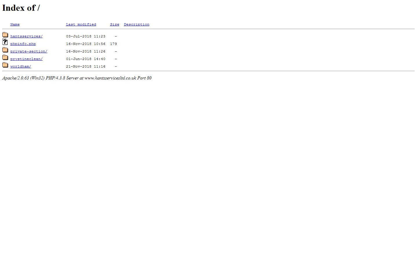 Hants Services Ltd Website