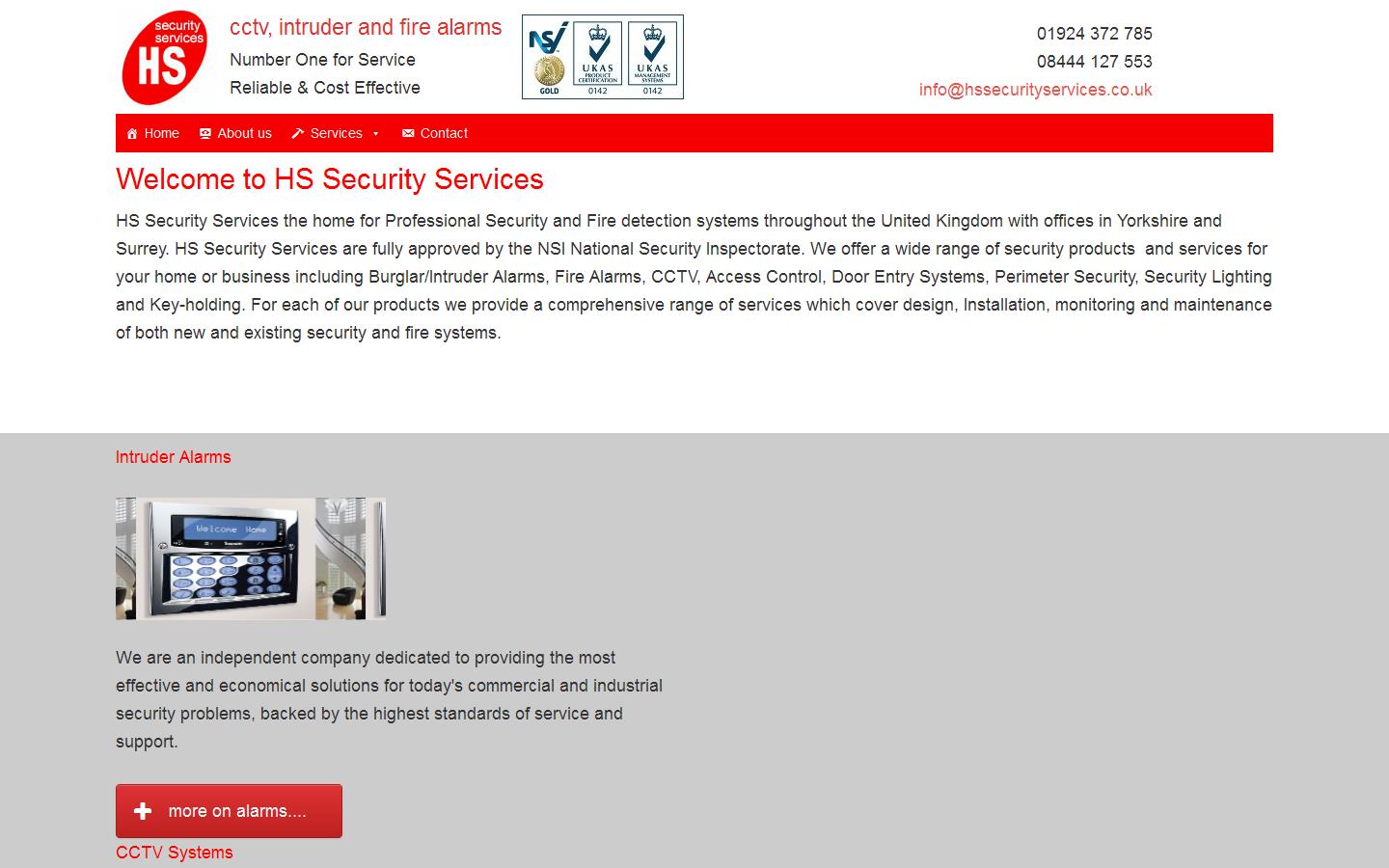 H S Security Services Website