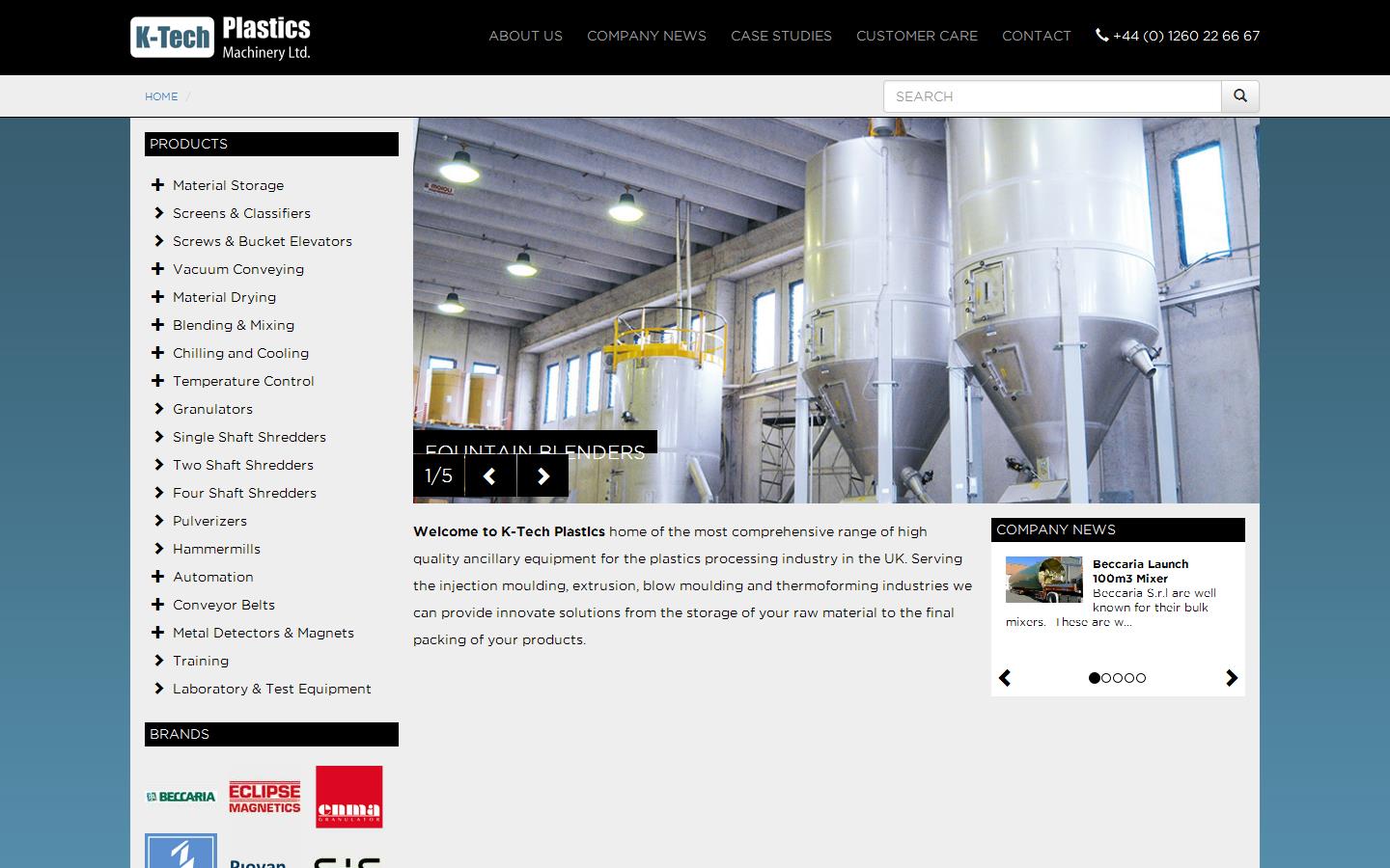K-tech Plastics Machinery Ltd Website
