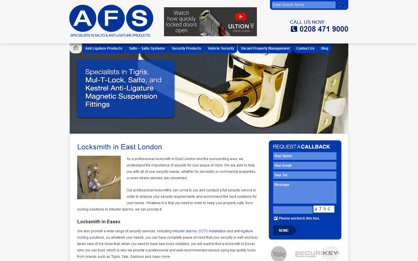 A F S Security Ltd Website