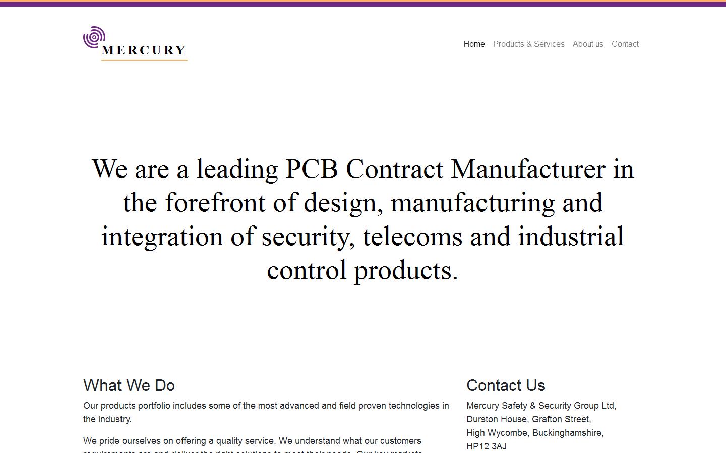 Mercury Safety & Security Group Ltd Website