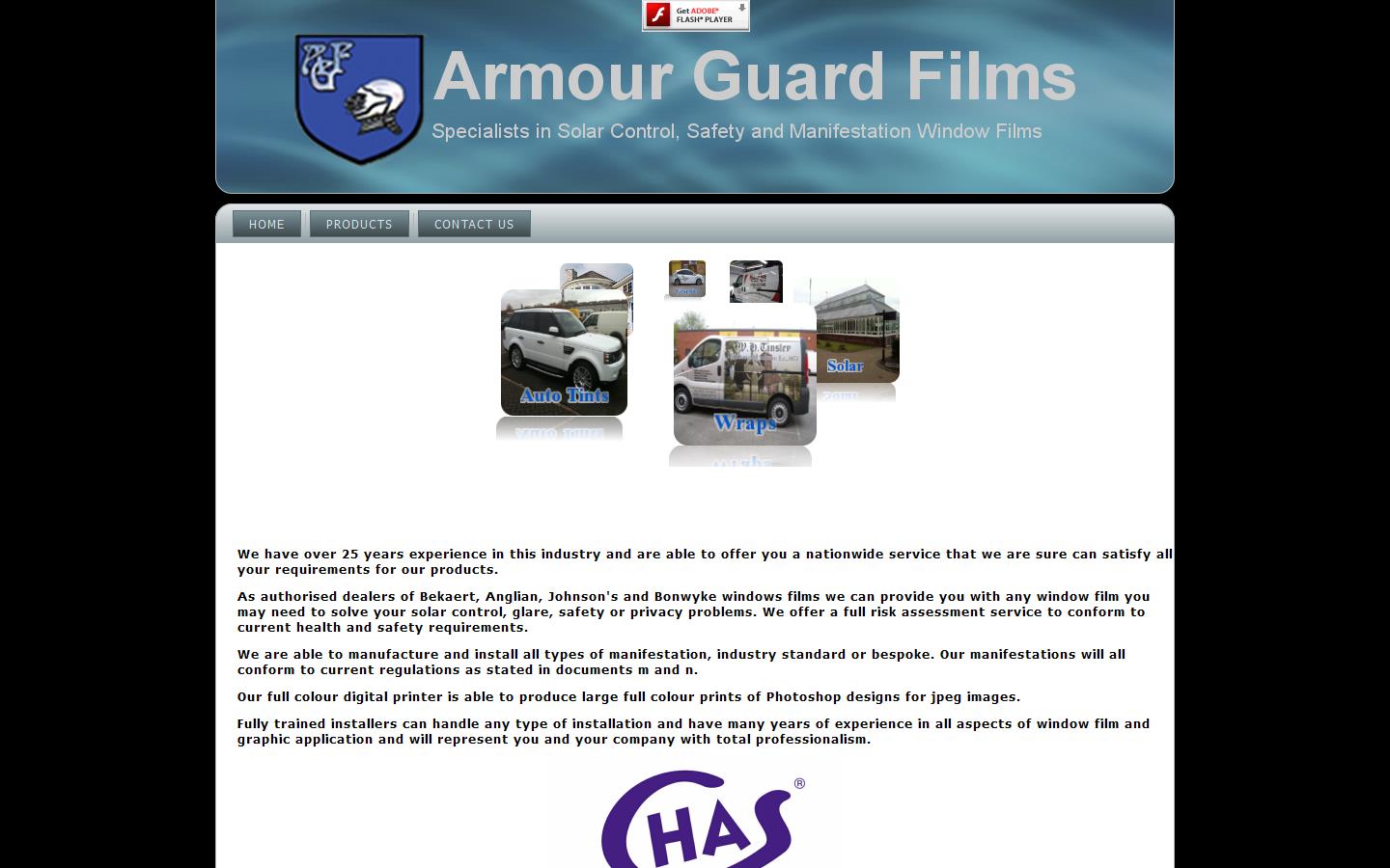 Armour Guard Films Website