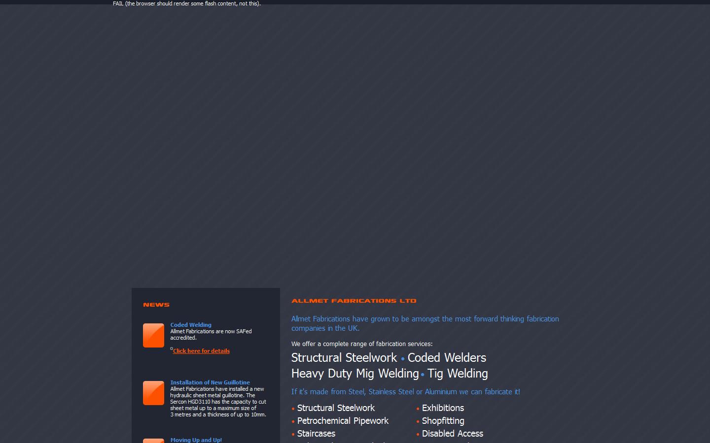 Allmet Fabrications Ltd Website