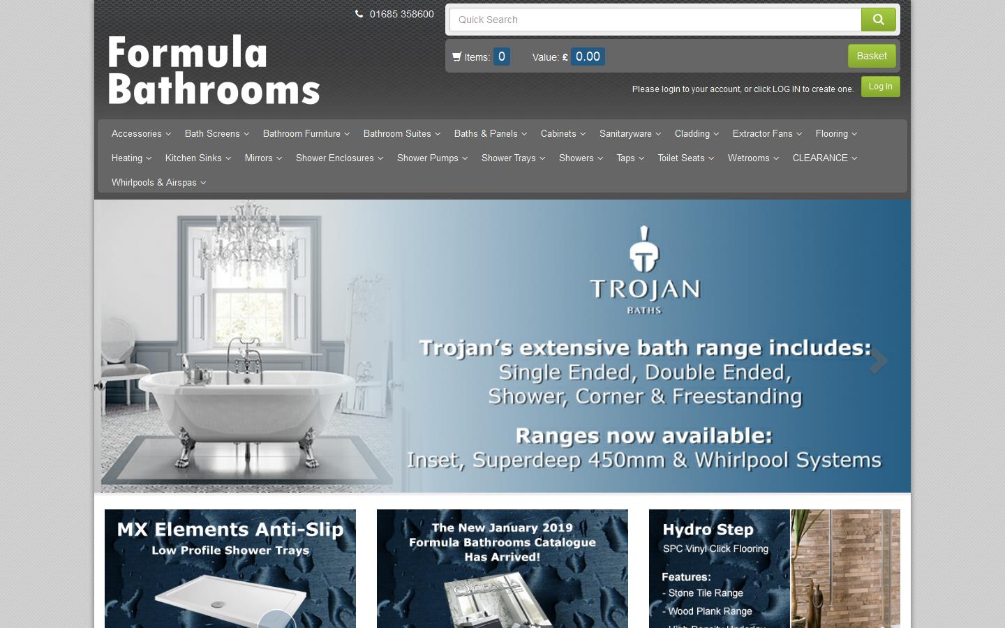 Formula Bathrooms Website