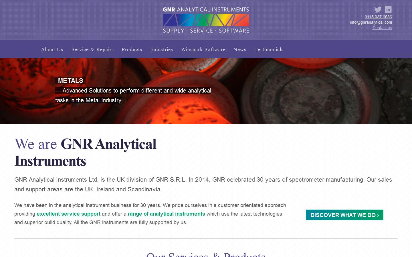 G N R Analytical Instruments Website