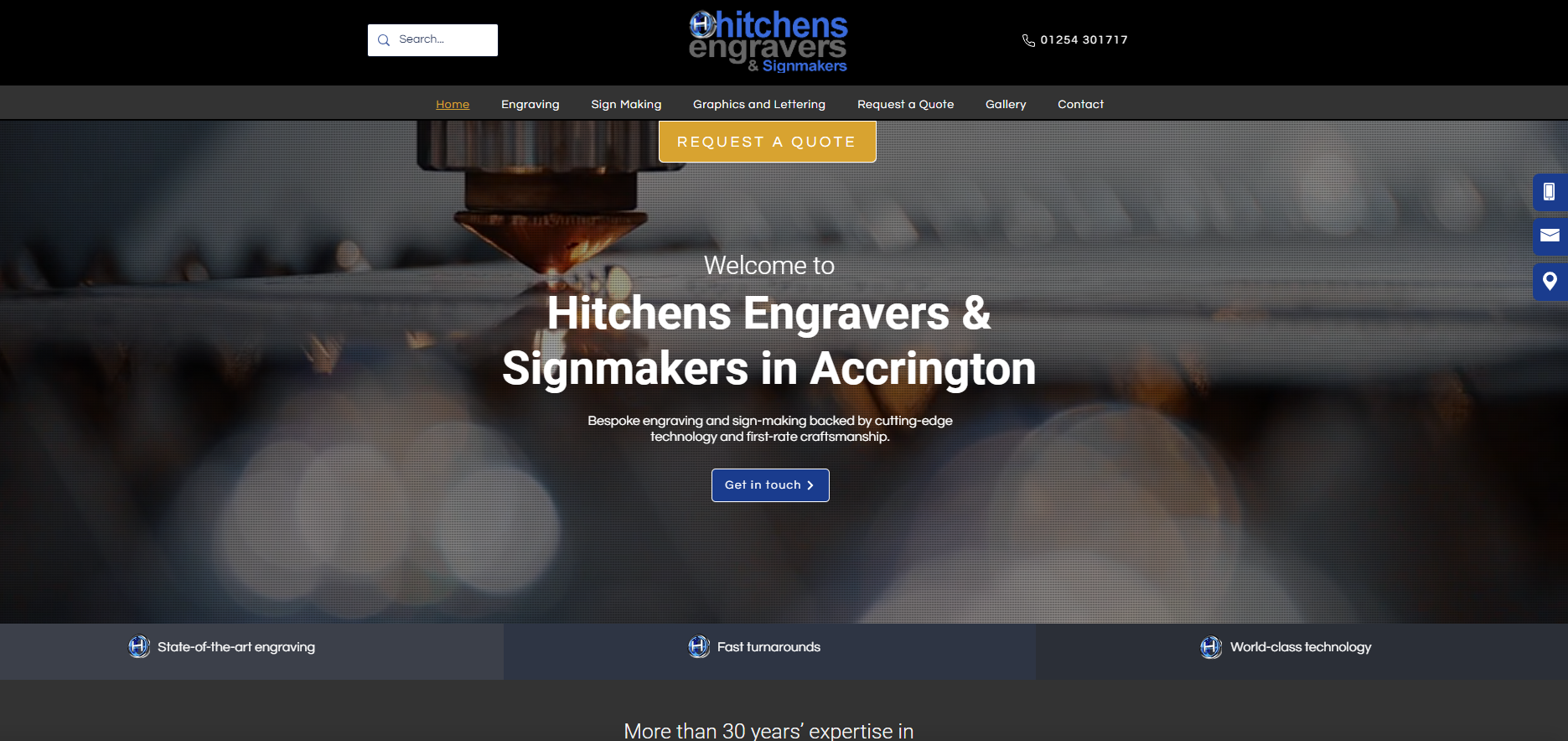 Hitchens Engravers Ltd Website